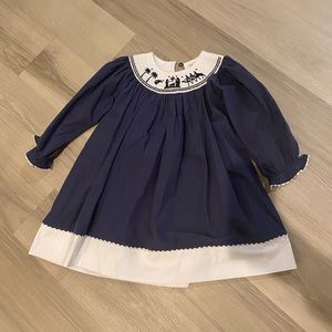 Lil Cactus smocked Christmas dress